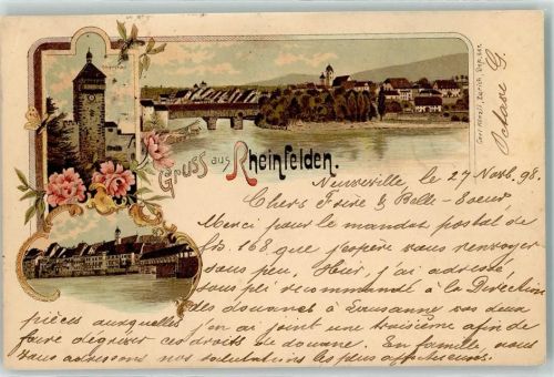 4310 Rheinfelden 1898 Lithographie Obertor Carl Künzli Zürich Dep. Nr. 681