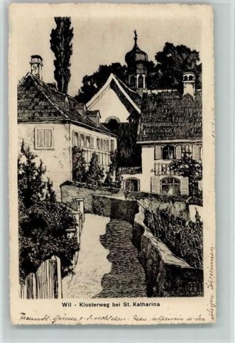 9500 Wil SG 1913 - Klosterweg bei St. Katharina