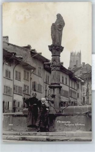 1700 Fribourg Freiburg Gebrauchsspuren Brunnen AKU2