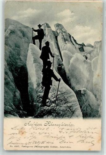 Rhonegletscher 1900 - Bergsteiger