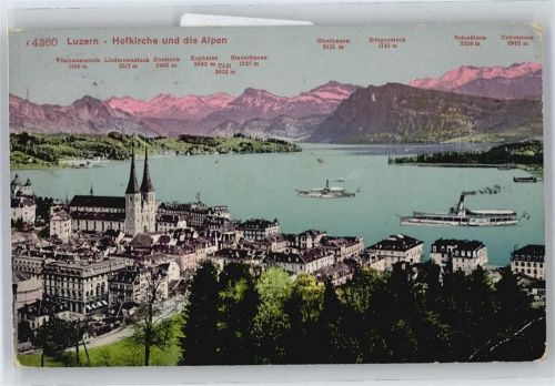 6000 Luzern Lucerne - Gesamtansicht, Bergkette AKU2