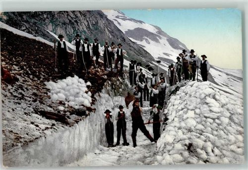 3860 Meiringen - Bergsteiger im Schneebruch Ende Mai Ort lt. Verlag
