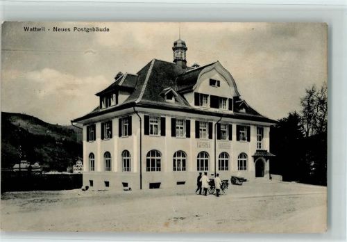 9630 Wattwil 1911 - Neues Postgebäude