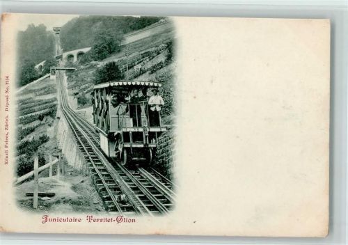 1900 - Zahnradbahn - Funiculare Territet-Glion - Verlag Künzli 2156