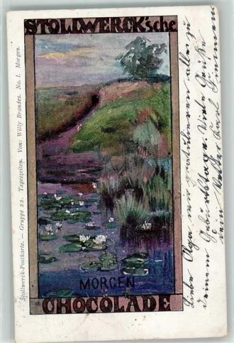 Gruppe 22 Tageszeiten Nr. 1 Morgen Stollwerck Schokolade 1906 Künstlerkarte