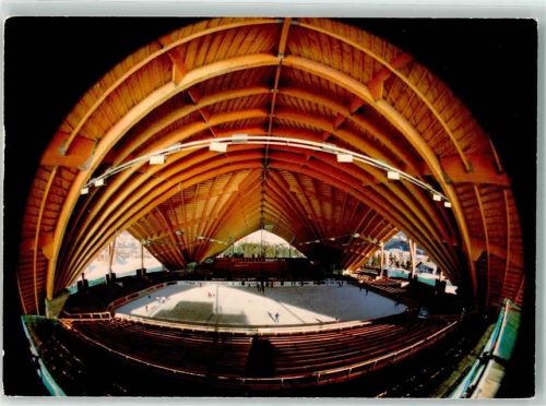 7270 Davos Platz Foto AK Eishalle Foto Schmid