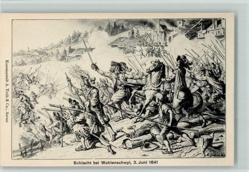 5000 Aarau - Festkarte Nr. 7 - Schlacht bei Wohlenschwyl 1641 AK