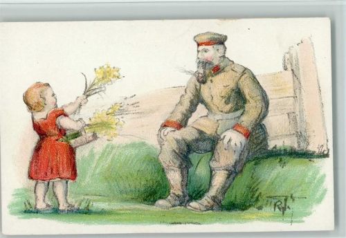 Verein für Kindervolksküchen und Horte - Kriegsnot Tuberkulose Künstlerkarte