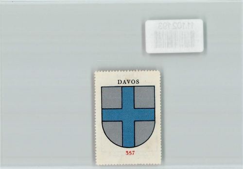 7260 Davos Dorf - Vignette Wappen Kaffee Hag ca 1920-1940