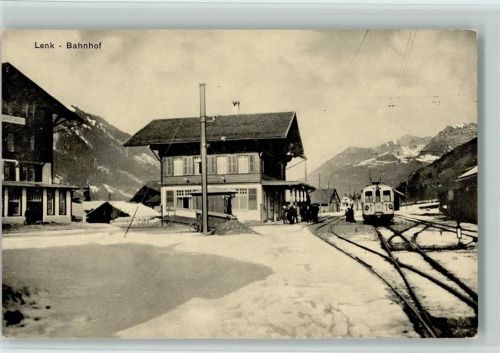 3775 Lenk im Simmental - Bahnhof Winter Zug