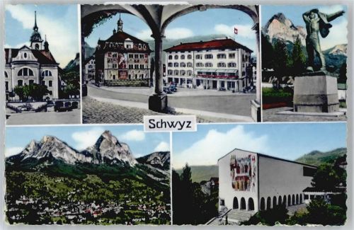 6430 Schwyz - Rathaus, Bundesbrief-Archiv, Mythen