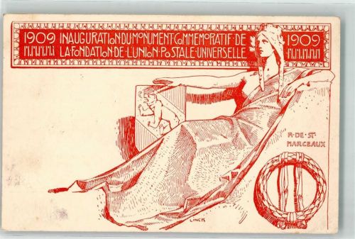 8000 Zürich 1911 Ganzsache Inauguration du Monument Commemoratif de la Fondation de Lunion Postale Universelle 1909