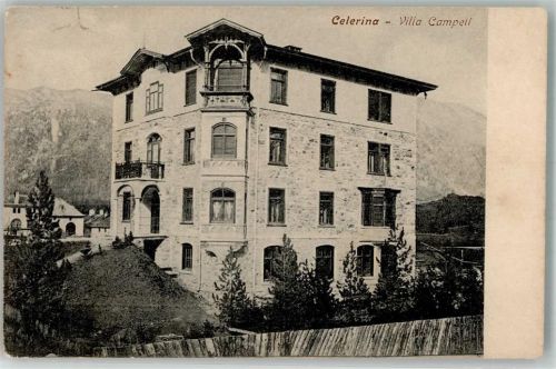 7505 Celerina/Schlarigna 1910 Foto AK Pension Villa Campell