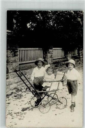 4310 Rheinfelden 1922 Foto AK Kinder Kinderwagen Ort lt. Stempel