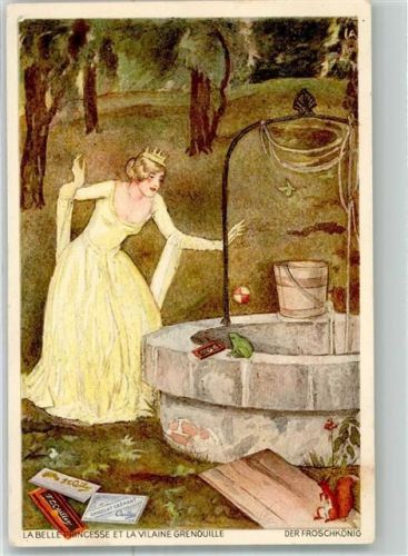 Chocolat Cailler Märchen der Froschkönig Schokolade Gebrauchsspuren