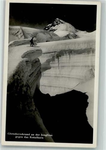 Jungfrau BE - Winter Gletschergrund an der Jungfrau Rottalhorn