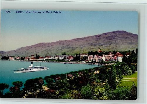 Vevey Quai Roussy et Mont Pélerin Personendampfschiff Binnenschiff