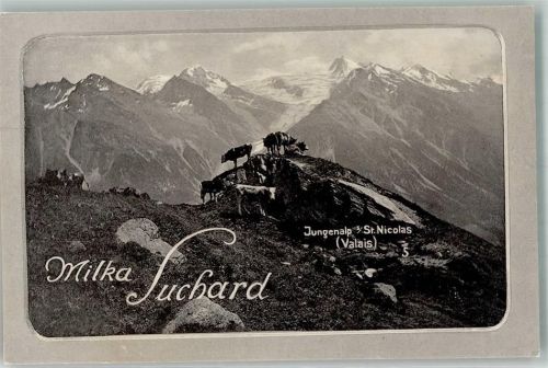 St. Niklaus VS Milka Nr. 5 Passepartout Jungenalp St. Nicolas Valais Suchard Schokolade