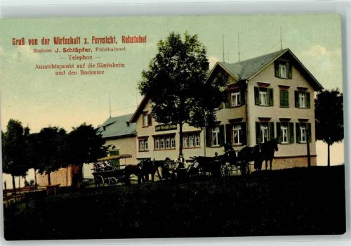 9038 Rehetobel 1912 - Gasthaus Wirtschaft z. Fernsicht