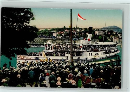 Vierwaldstättersee Salondampfer Gallia Binnenschiff 1920