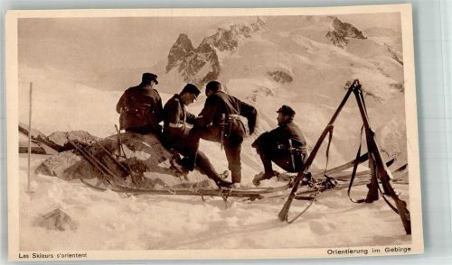 Soldaten Orientierung im Gebirge auf Ski - Gebirgsjäger Edition G. Jaeger Nr. 535 Militär Schweiz