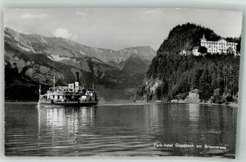 3855 Brienz BE - Hotel Giessbach Brienzersee Dampfschiff