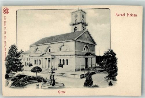 9410 Heiden Foto AK Kirche Rückseite Werbung Rorschach Heiden Bergbahn
