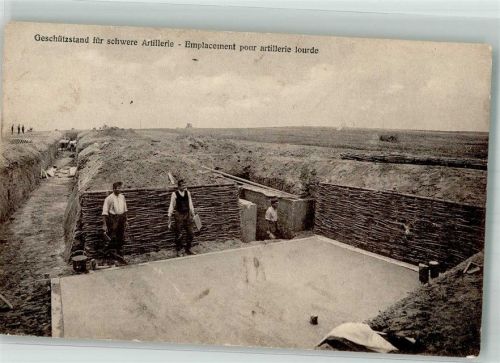 Geschützstand für schwere Artillerie Grenzbesetzumg 1914 Feldpost Militär Schweiz 1916 Foto AK