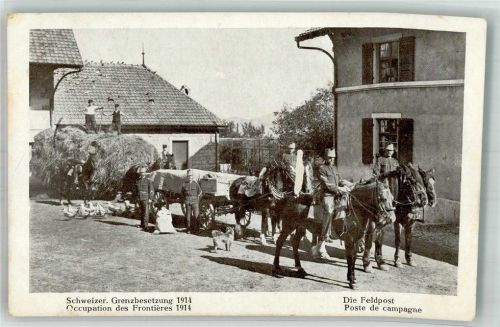 Verlag K. Essig Nr. 45 Grenzbesetzung 1914 Die Feldpost WK I Militär Schweiz 1915