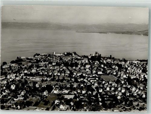 9320 Arbon 1958 Foto AK Fliegeraufnahme