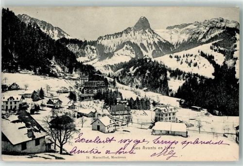 1833 Les Avants 1906 - Grand Hotel Dent de Jaman hiver