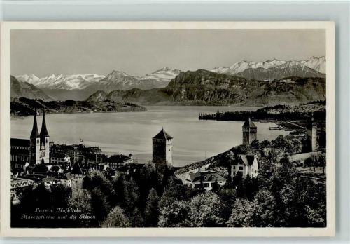 6003 luzern - Hofkirche Museggtürme Alpen Vierwaldstättersee