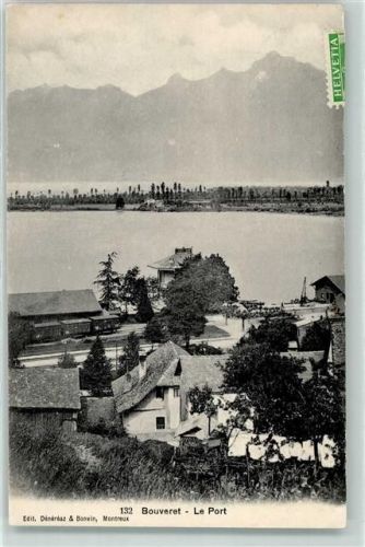 1897 Bouveret 1908 - Le Port Eisenbahn Buffet Gasthaus de la Gare Bahnhof