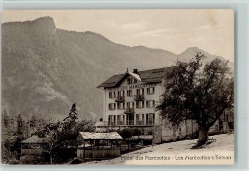 1923 Les Marécottes 1926 Gebrauchsspuren Hotel des Marecottes , Baumbank