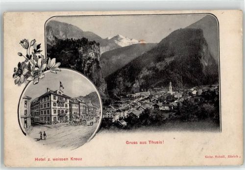 7430 Thusis 1913 - Hotel zum weissen Kreuz