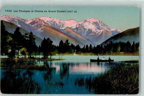 Champex 1915 - Lac Champex et Chaine du Grand Combin