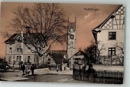 8450 Andelfingen Foto AK Kirche Feldpost Pont.Bat. 3