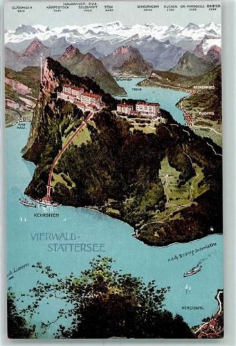 6363 Bürgenstock - Orientierungkarte Vierwaldstättersee