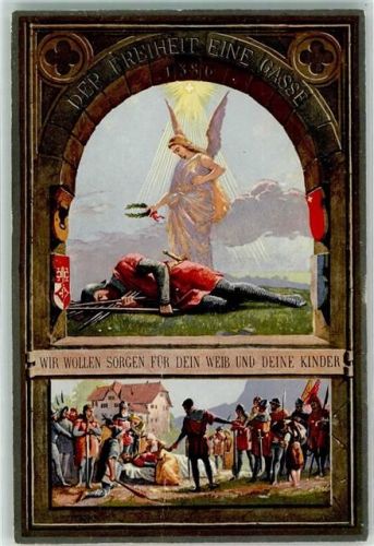 6000 Luzern Lucerne 1916 - Engel Ritter Winkelriedstiftung Ort lt. Recherche