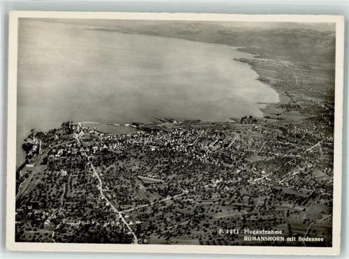 8590 Romanshorn 1950 Foto AK Fliegeraufnahme
