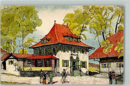 3000 Bern Berne Künstlersteindruck Künstlerpostkarte Serie Dörfli der Schweiz. Landesausstellung 1914