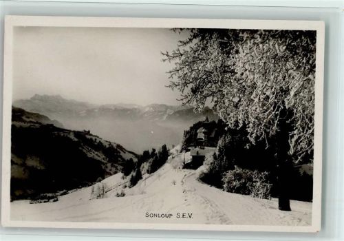 1833 Les Avants - Sonloup S.E.V. Winter Bäume
