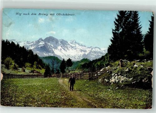 3860 Brünig - Oltschihörner Spaziergänger auf dem Weg zum Brünig