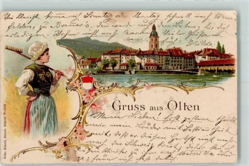 4600 Olten 1904 Gebrauchsspuren Tracht Rechen