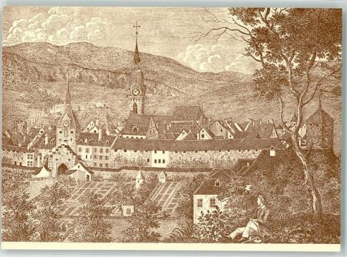 4800 Zofingen Künstlerkarte anno 1833 Bild von Wilhelm Suter