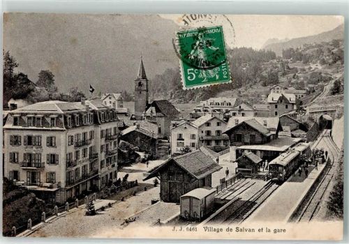 1922 Salvan - Bahnhof Eisenbahn