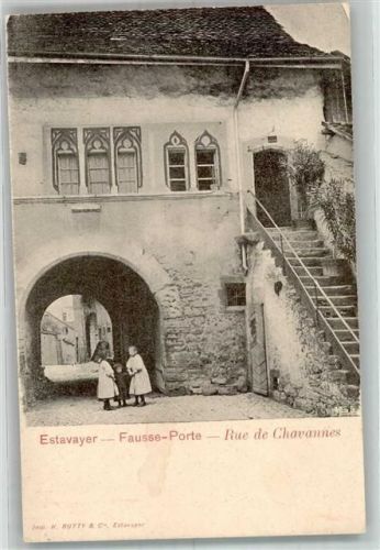 1470 Estavayer-le-Lac Foto AK Fuasse Porte Rue de Chavannes