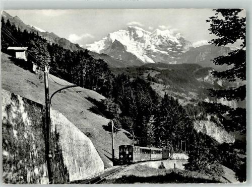 3800 Interlaken 1962 Foto AK Bergbahn Schynige.Platte-Bahn Bahnpost Wassen