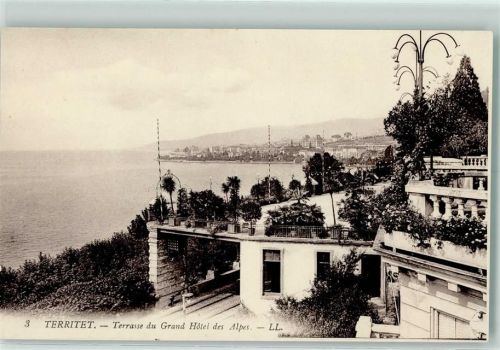 1820 Territet - Terrasse du Grand Hôtel des Alpes