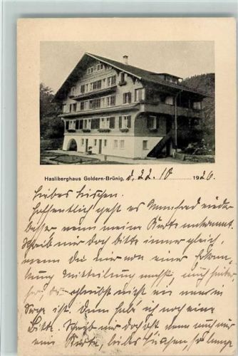 6085 Hasliberg Goldern 1926 - Hasliberghaus